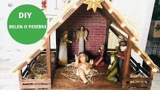 DIY como hacer un belen o pesebre  how to make easy christmas crib [upl. by Efal]