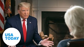 What happened during Trumps 60 Minutes interview with Lesley Stahl  USA TODAY [upl. by Mota]