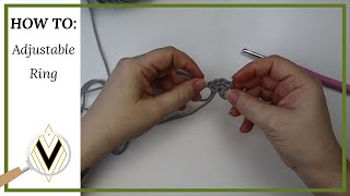 How to make an Adjustable Ring in crochet [upl. by Biagio831]