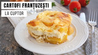 Cartofi franțuzești la cuptor  cartofi gratinați cu ouă și smântână  Bucate Aromate [upl. by Aillemac558]