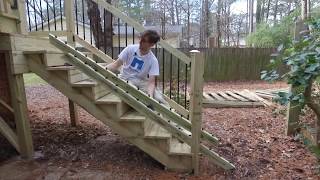 How To Install Deck Railing With Modern Black Balusters [upl. by Ardisj]