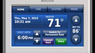 Honeywell Prestige Thermostat  Basic How to use [upl. by Ilyse]