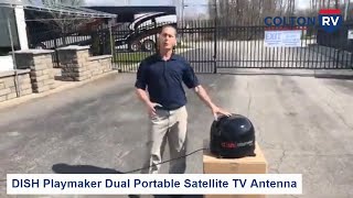 DISH Playmaker Dual Portable Satellite TV Antenna [upl. by Niawd]