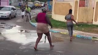 2 big woman fighting over man in jamaica must watch video [upl. by Adidnac]