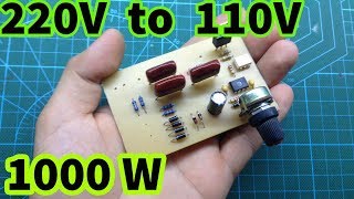 220V to 110V without transformer  Adjust AC voltage [upl. by Yuhas]