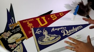 How to clean a vintage felt pennant [upl. by Liagabba]