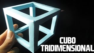 Como Hacer un Cubo de Papel Tridimensional│PROYECTOS ESCOLARES [upl. by Ahsataj158]