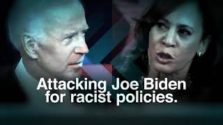 WATCH Trump drops quotPhonyquot antiKamala Harris ad minutes after her selection as Joe Biden VP choice [upl. by Alecram391]