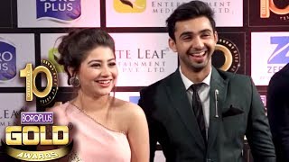 Aditi Bhatia with Abhishek Verma At 10th Zee Gold Awards 2017  Interview [upl. by Donata237]