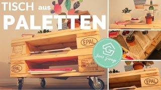 Palettentisch selber bauen  Tisch aus Europaletten DIY  Coffee Table  Paletten  Anleitung [upl. by Rehpotsirc]