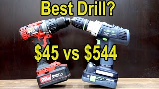 Best Drill BATTERY POWERED Milwaukee vs Dewalt Makita Bosch Festool Ryobi Bauer Ridgid [upl. by Ylagam501]