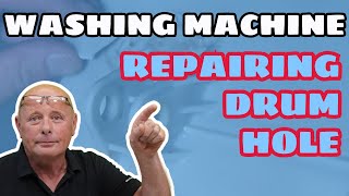 How to repair a hole in a washing machine drum [upl. by Enneirda]