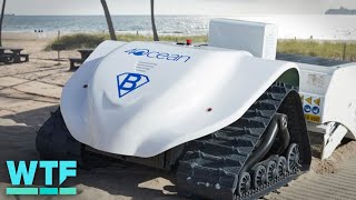 Meet the fully electric robot cleaning beaches 🌴 [upl. by Harrington]