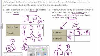 6th Grade 14 Ratio Tables [upl. by Esineg]