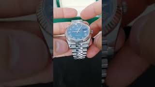 Rolex datejust 41 azzurro blue Roman numeral jubilee bracelet 126334 [upl. by Yesnil]