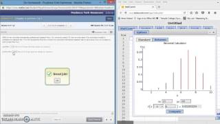 Binomial Probability Calculator in StatCrunch [upl. by Eedolem139]