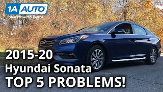 Top 5 Problems Hyundai Sonata Sedan 7th Generation 201520 [upl. by Arhsub]