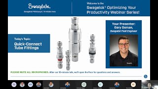 Swagelok® QuickConnect Tube Fittings Webinar [upl. by Erina]