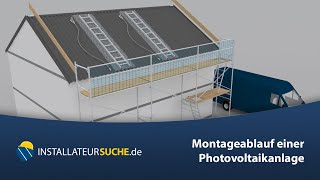 🇩🇪 Montageablauf einer Photovoltaikanlage [upl. by Tteltrab]