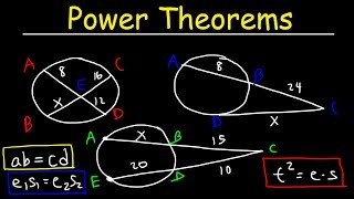 Power Theorems  Chords Secants amp Tangents  Circle Theorems  Geometry [upl. by Selwin]