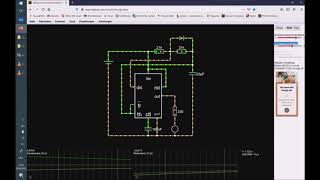 Blinkerschaltung NE555 simuliert mit Falstad [upl. by Nylrehc899]