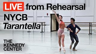 New York City Ballet  LIVE Rehearsal at The Kennedy Center quotTarantellaquot [upl. by Yhprum]