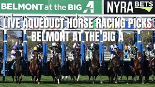 Live Aqueduct Horse Racing Picks  Belmont at the Big A [upl. by Eidroj]