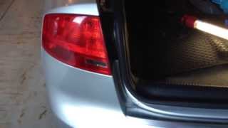 Audi B7 A4  DIY Outer Tail Light Bulb Replacement [upl. by Aleyam]