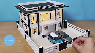 Making A Modern Residential Building Model  Miniature House 22 [upl. by Shaeffer]