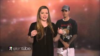 Justin Bieber at The Ellen Show take Surprises Superfans [upl. by Otrebtuc]