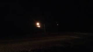 Creepy Train Horn Kanawha River Railroad Train 380 At Night With NS SD60 6695 [upl. by Zined]