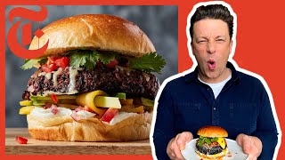 Jamie Olivers Ultimate Veggie Burgers  NYT Cooking [upl. by Carmen444]