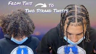 How to do Mens Two Strand Twists [upl. by Kitrak]