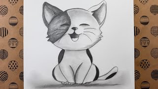 Kolay Kedi Çizimi Nasıl Yapılır  How To Draw Easy Cat [upl. by Augustina927]