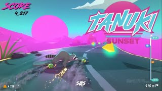 【TANUKI SUNSET】タヌキがスケボーするゲーム [upl. by Korey995]