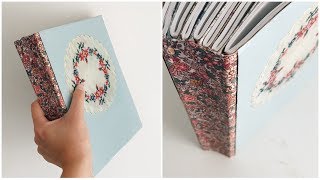 How to make an easy no sew journal  step by step tutorial  DIY [upl. by Sineray]