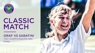 Steffi Graf vs Gabriela Sabatini  Wimbledon 1991 Final  Full Match [upl. by Clintock]