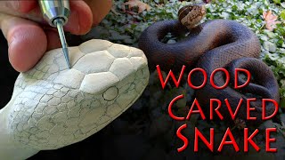 Carving a Cottonmouth Snake from Wood [upl. by Gilchrist]