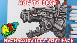 How to Draw MECHAGODZILLA 2021s FACE [upl. by Eelam]