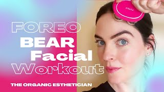 FOREO BEAR Facial Workout Microcurrent DEMO  Review [upl. by Armond]