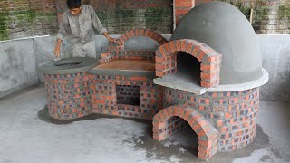 Outdoor Multifunc Wood Stove  How To Building  DIY Pizza Oven Making [upl. by Balfour]