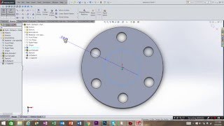 SolidWorks circular pattern [upl. by Retsevel528]