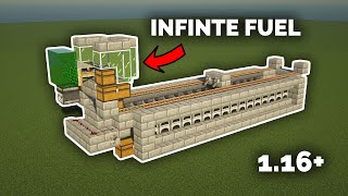 Minecraft How to Make an Auto INFINITE FUEL Super Smelter 116 Tutorial [upl. by Ymmat]