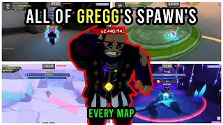 EVERY Gregg Spawn on ALL Maps  Dungeon Quest [upl. by Eyllom]