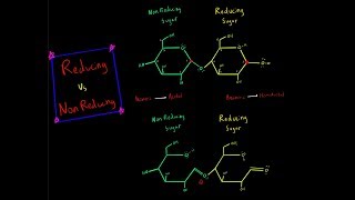 Reducing Sugar vs Nonreducing Sugar Acetal Hemiacetal Carbohydrate Biochemistry MCAT [upl. by Rancell]