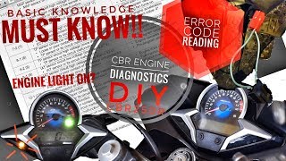 Cbr250r Diagnostics  read out and solve sensor problems Part 1 [upl. by Yrogreg843]