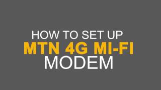 How to setup mtn 4g mifi [upl. by Ahsikin551]