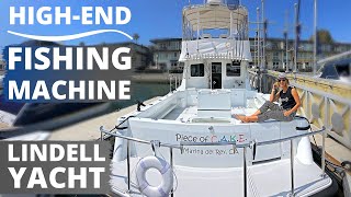 1750000 LINDELL 46F Fishing YACHT WALKTHROUGH amp SPECS  Unique Layout Flybridge Cockpit Boat Tour [upl. by Alik]