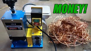 Automatic Wire Stripping Machine  Strip Copper Wire in Seconds [upl. by Eixela]