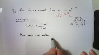 How to change units of mL to cubic meters [upl. by Yelah]